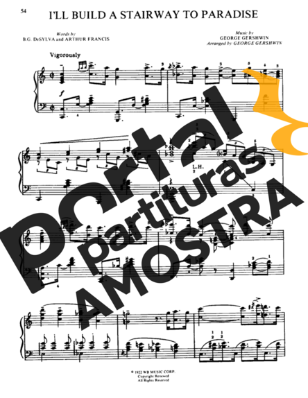 George Gershwin  partitura para Piano