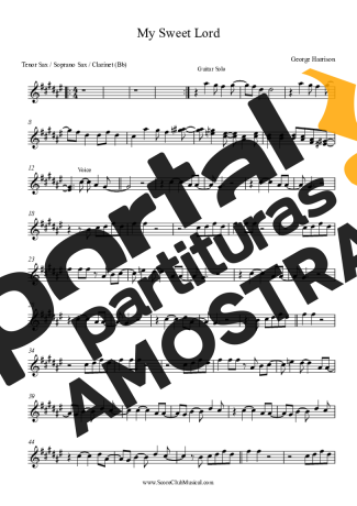 George Harrison  partitura para Clarinete (Bb)