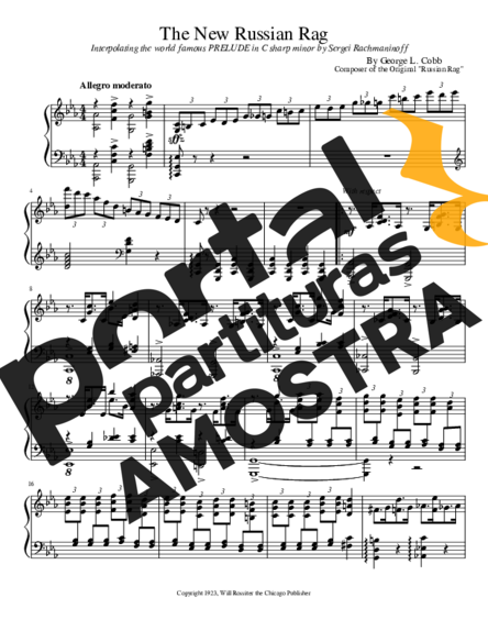 George L Cobb The New Russian Rag partitura para Piano