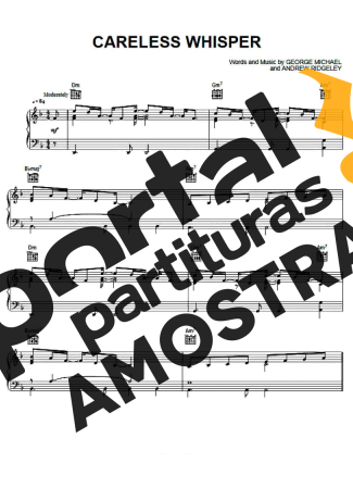 George Michael  partitura para Piano