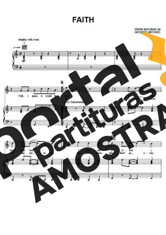 George Michael  partitura para Piano