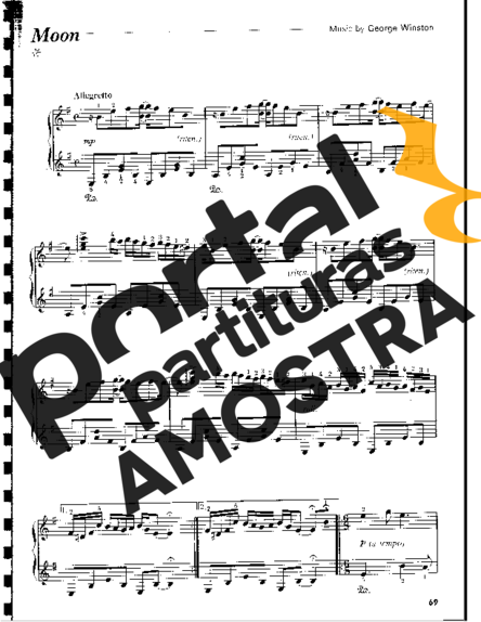 George Winston Moon partitura para Piano