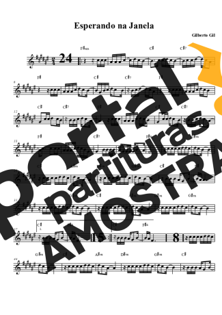Gilberto Gil Esperando Na Janela partitura para Clarinete (Bb)