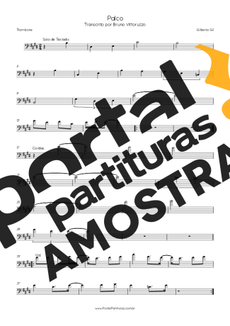 Gilberto Gil Palco partitura para Trombone