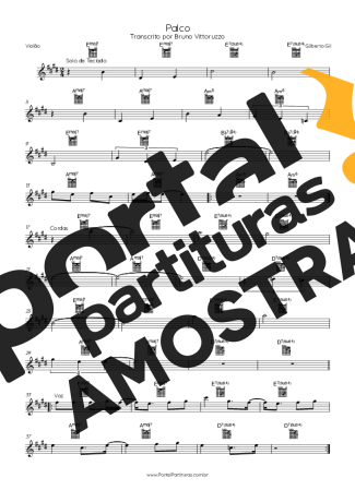 Gilberto Gil  partitura para Violão