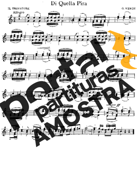 Giuseppe Verdi  partitura para Violino