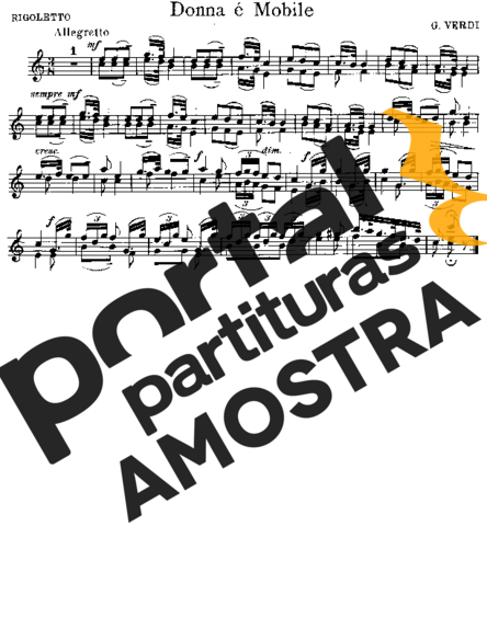 Giuseppe Verdi  partitura para Violino