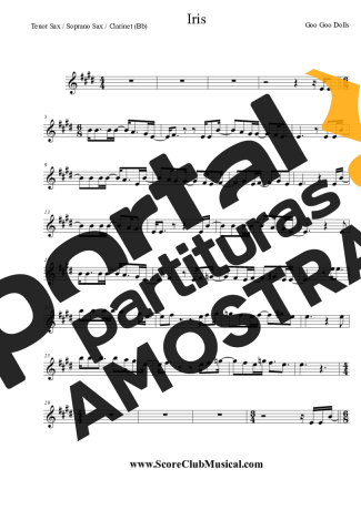 Goo Goo Dolls  partitura para Clarinete (Bb)