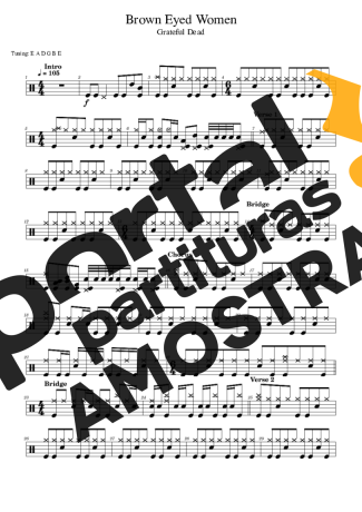 Grateful Dead  partitura para Bateria