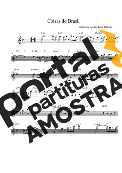 Guilherme Arantes  partitura para Saxofone Tenor Soprano (Bb)