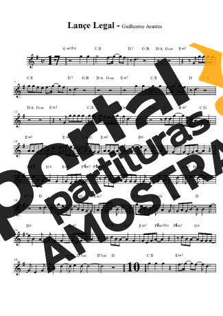 Guilherme Arantes  partitura para Clarinete (Bb)