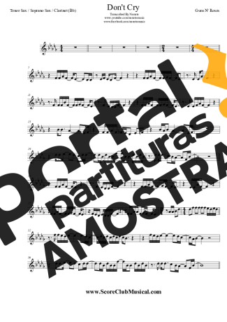 Guns N Roses  partitura para Clarinete (Bb)