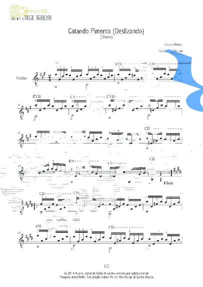 Gustavo Ribeiro Catando Pimenta partitura para Violão