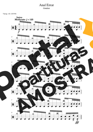 Gutalax  partitura para Bateria