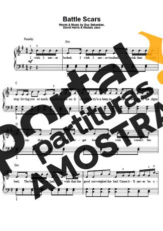 Guy Sebastian Battle Scars (Feat Lupe Fiasco) partitura para Piano