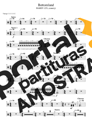 HARDY  partitura para Bateria