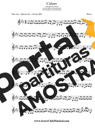 Halsey Colors partitura para Clarinete (Bb)