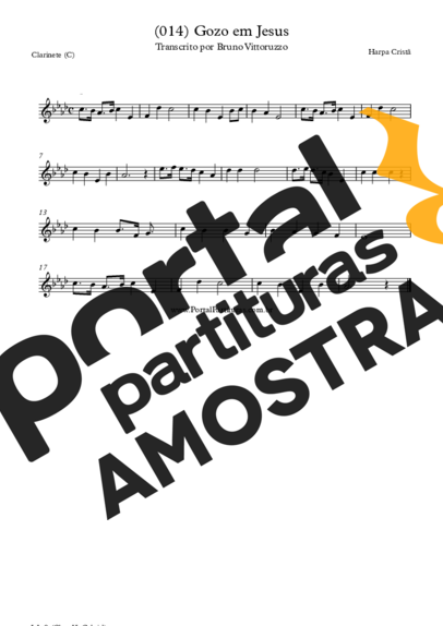 Harpa Cristã  partitura para Clarinete (C)
