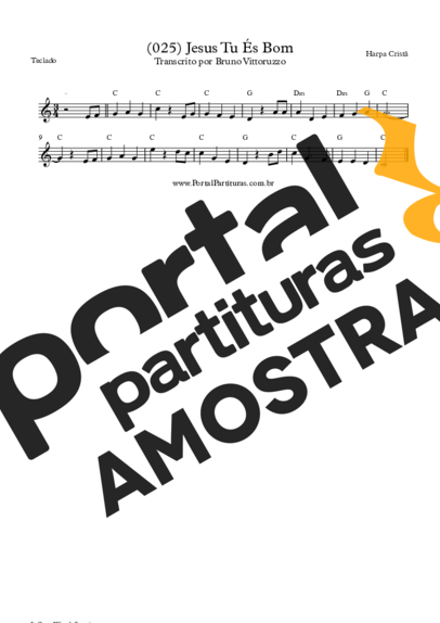 Harpa Cristã  partitura para Teclado