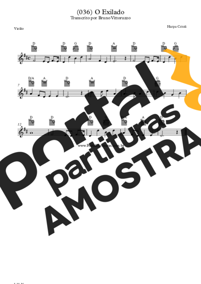 Harpa Cristã  partitura para Violão