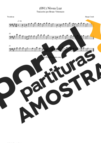 Harpa Cristã (091) Nívea Luz partitura para Trombone