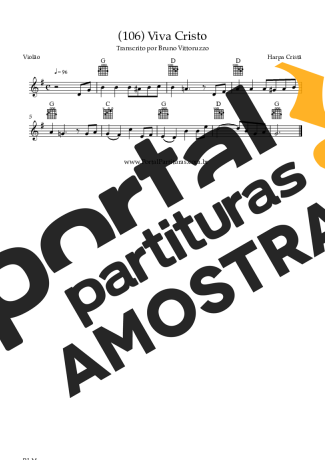 Harpa Cristã  partitura para Violão
