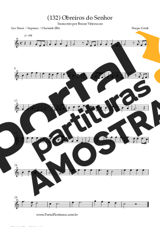 Harpa Cristã  partitura para Clarinete (Bb)