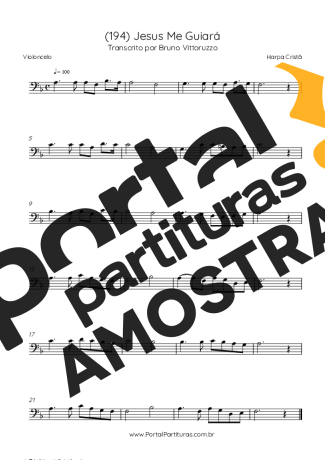 Harpa Cristã (194) Jesus Me Guiará partitura para Violoncelo
