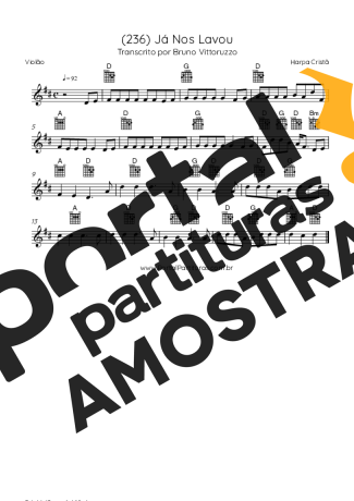 Harpa Cristã  partitura para Violão