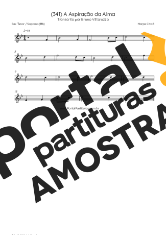 Harpa Cristã (341) A Aspiração Da Alma partitura para Saxofone Tenor Soprano (Bb)