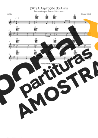 Harpa Cristã (341) A Aspiração Da Alma partitura para Violão