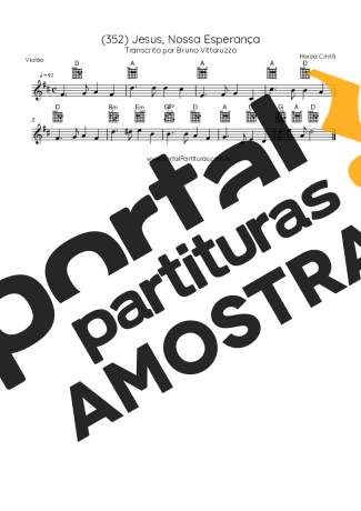 Harpa Cristã (352) Jesus Nossa Esperança partitura para Violão