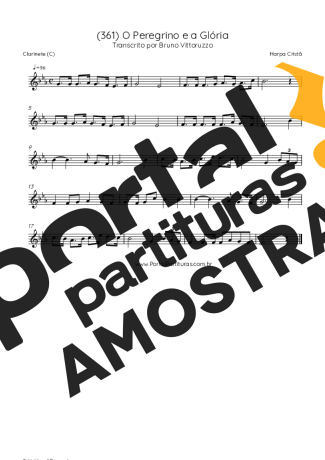 Harpa Cristã (361) O Peregrino E A Glória partitura para Clarinete (C)