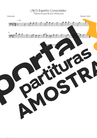Harpa Cristã (367) Espírito Consolador partitura para Violoncelo
