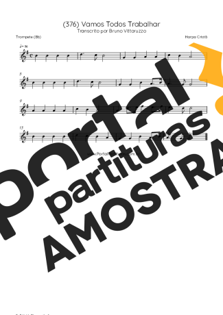 Harpa Cristã (376) Vamos Todos Trabalhar partitura para Trompete