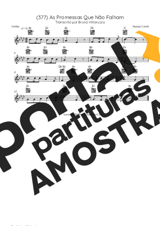 Harpa Cristã (377) As Promessas Que Não Falham partitura para Violão