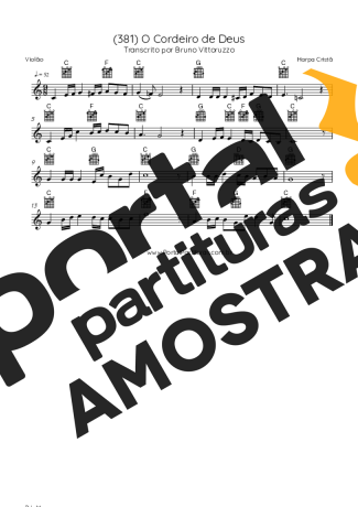 Harpa Cristã  partitura para Violão