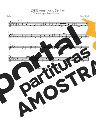 Harpa Cristã (385) Amemos O Senhor partitura para Gaita