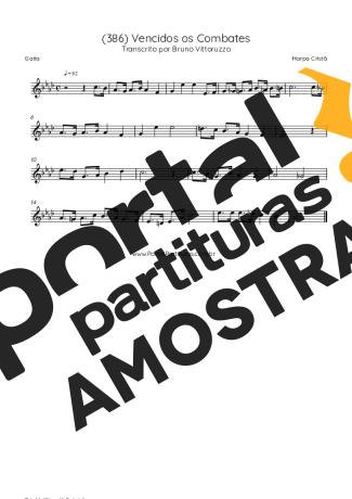 Harpa Cristã (386) Vencidos Os Combates partitura para Gaita