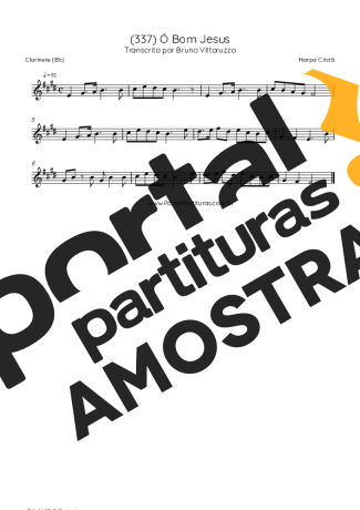 Harpa Cristã (337) Ó Bom Jesus partitura para Clarinete (Bb)