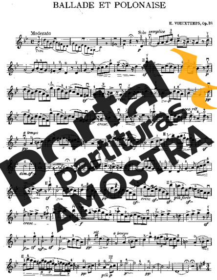 Henri Vieuxtemps Ballade et Polonaise partitura para Violino