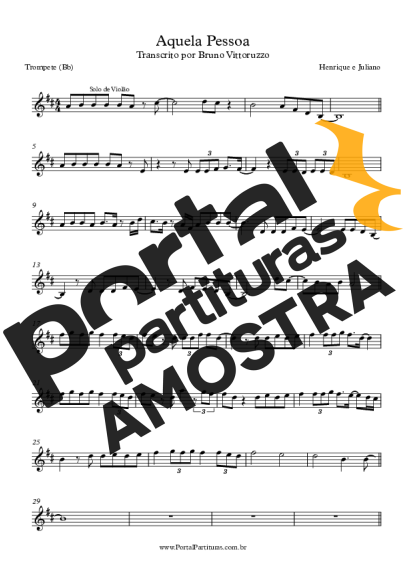 Henrique e Juliano Aquela Pessoa partitura para Trompete