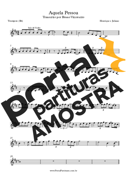 Henrique e Juliano  partitura para Trompete