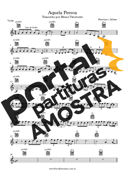 Henrique e Juliano Aquela Pessoa partitura para Violão