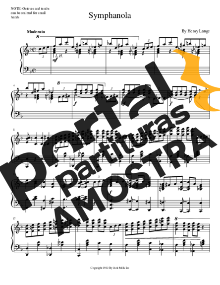 Henry Lange  partitura para Piano