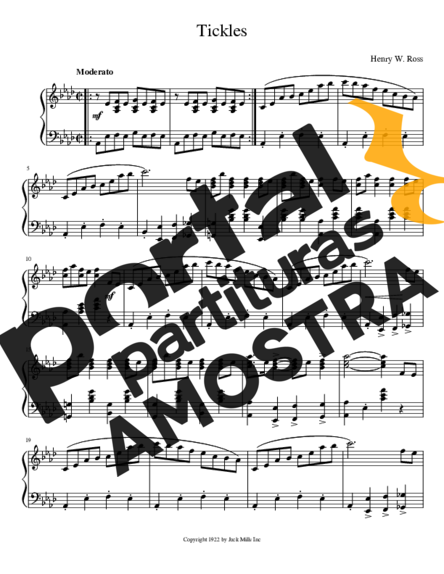 Henry W. Ross Tickles partitura para Piano