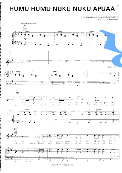 High School Musical Humu Humu Nuku Nuku Apuaa partitura para Piano