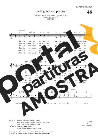 Hinário Para o Culto Cristão Pela Graça E O Primor partitura para Teclado