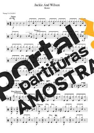 Hozier Jackie And Wilson partitura para Bateria
