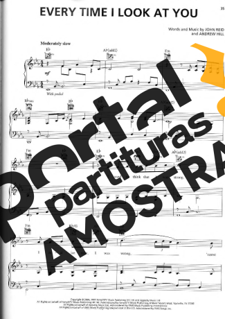 Il Divo Every Time I Look At You partitura para Piano